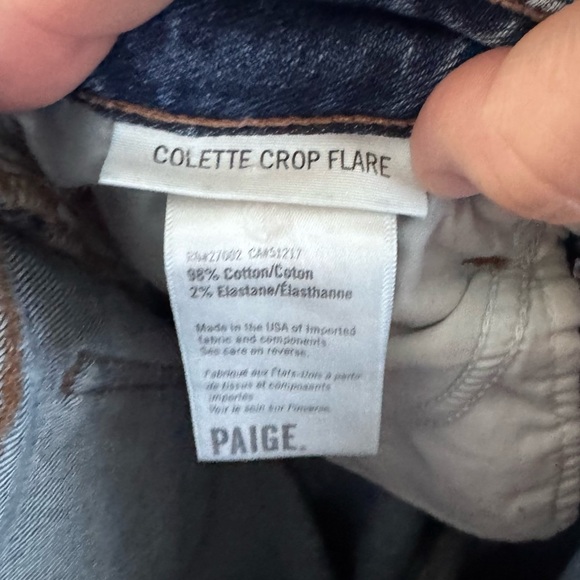 PAIGE Colette button fly Crop Flare Size 25 - Picture 8 of 9
